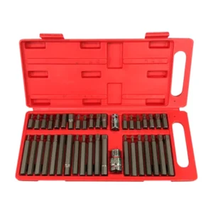 Jogo de Bits 10mm Allen Torx Multidentado 40 Peças Alta Resistência