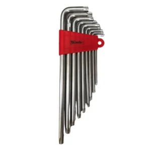 Jogo de Chaves Torx Extra Longa 9 Peças T10 a T50 – Precisão e Resistência Profissional