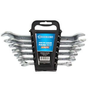 Jogo de Chave Fixa Cromo Vanadium 6 Peças 6 a 17mm