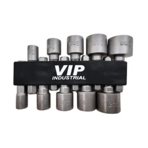 Jogo de Soquetes Bits Canhão 4 a 13 mm 10 Peças Encaixe 1/4"