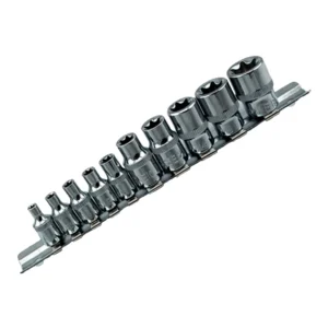 Jogo de Soquetes Torx Curto Fêmea 1/2" – 10 Peças Profissional Alta Resistência