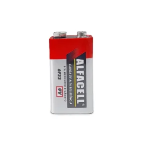 Bateria Pilha 9V Alfacell para Multímetro e Equipamentos Eletrônicos