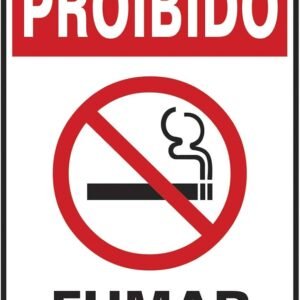 Placa de Sinalização Proibido Fumar 29x20cm Segurança e Prevenção