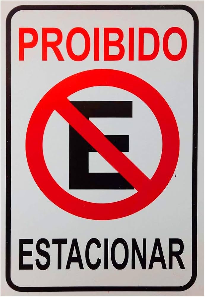 Placa de Sinalização Proibido Estacionar 29x20cm Organização e Segurança - Imagem 2